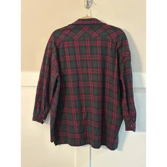 Women's‎ Lovers + Friends Shirt, XS, Green Plaid - Picture 7 of 8